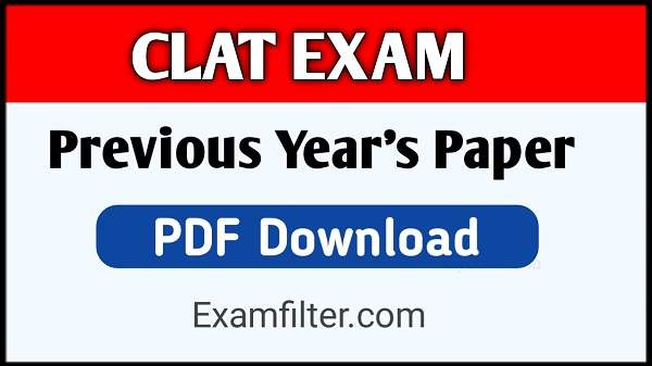Previous Year Paper of CLAT Exam PDF Download